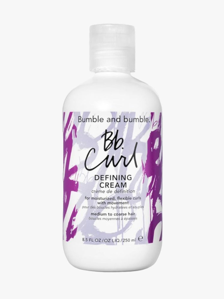 Bumble and Bumble Curl Defining Styling Cream in branded component on a light gray background
